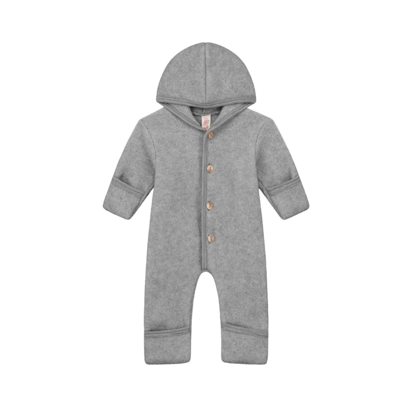 Wool Baby Overall in gray melange