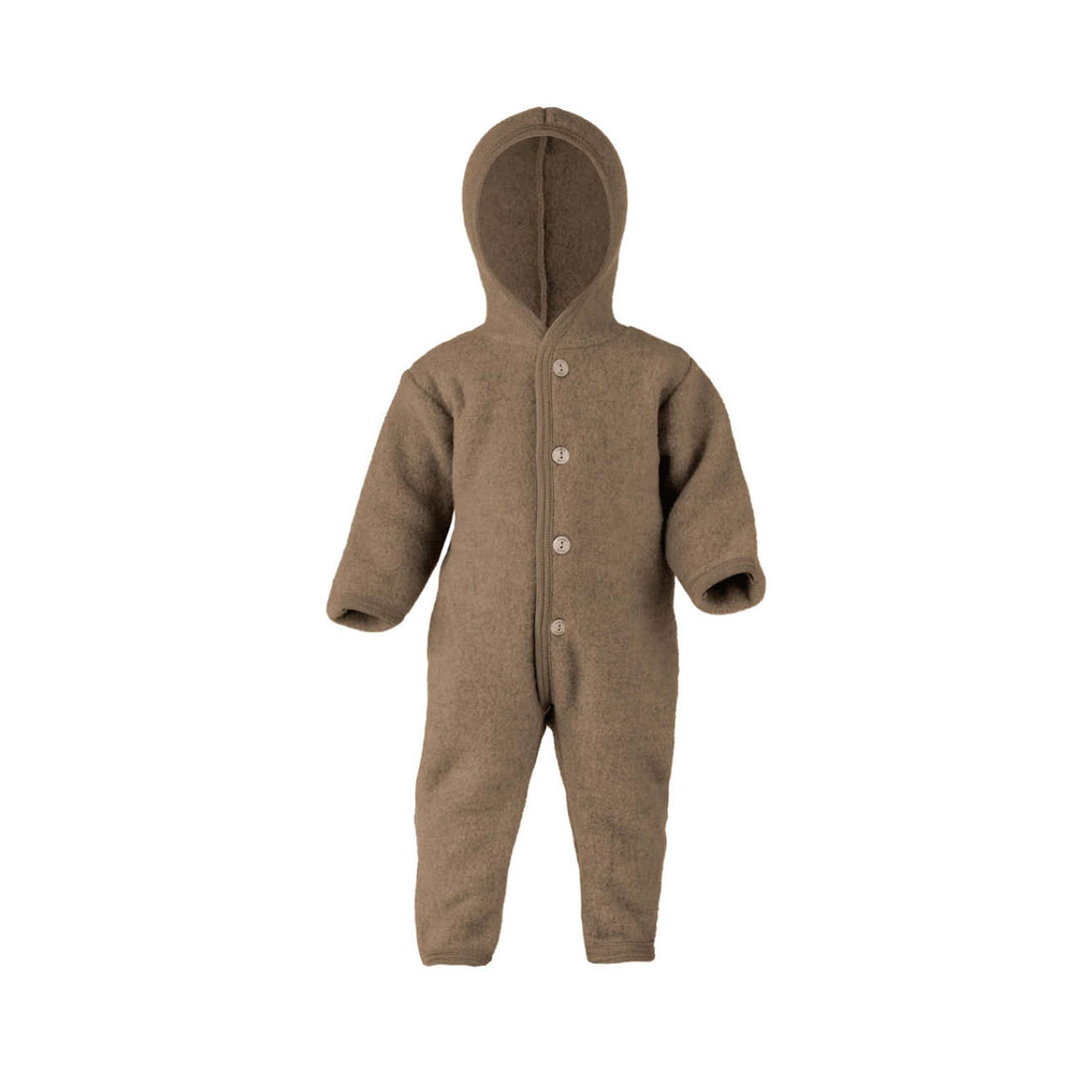 Wool Baby Overall in walnut melange