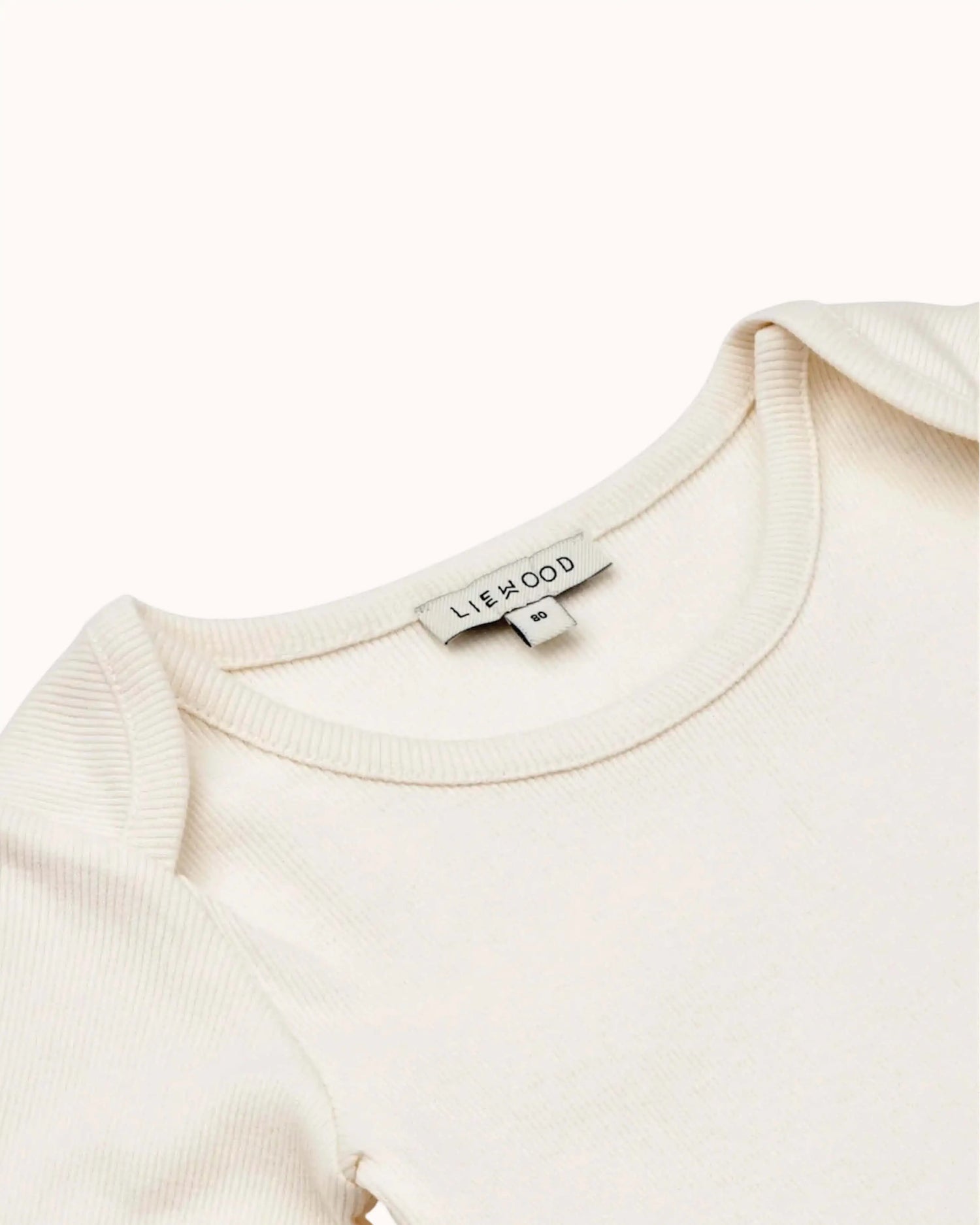 Langärmliger Baby Rib Body in creme de la creme