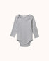 Long-sleeved Baby Rib Body in light grey melange