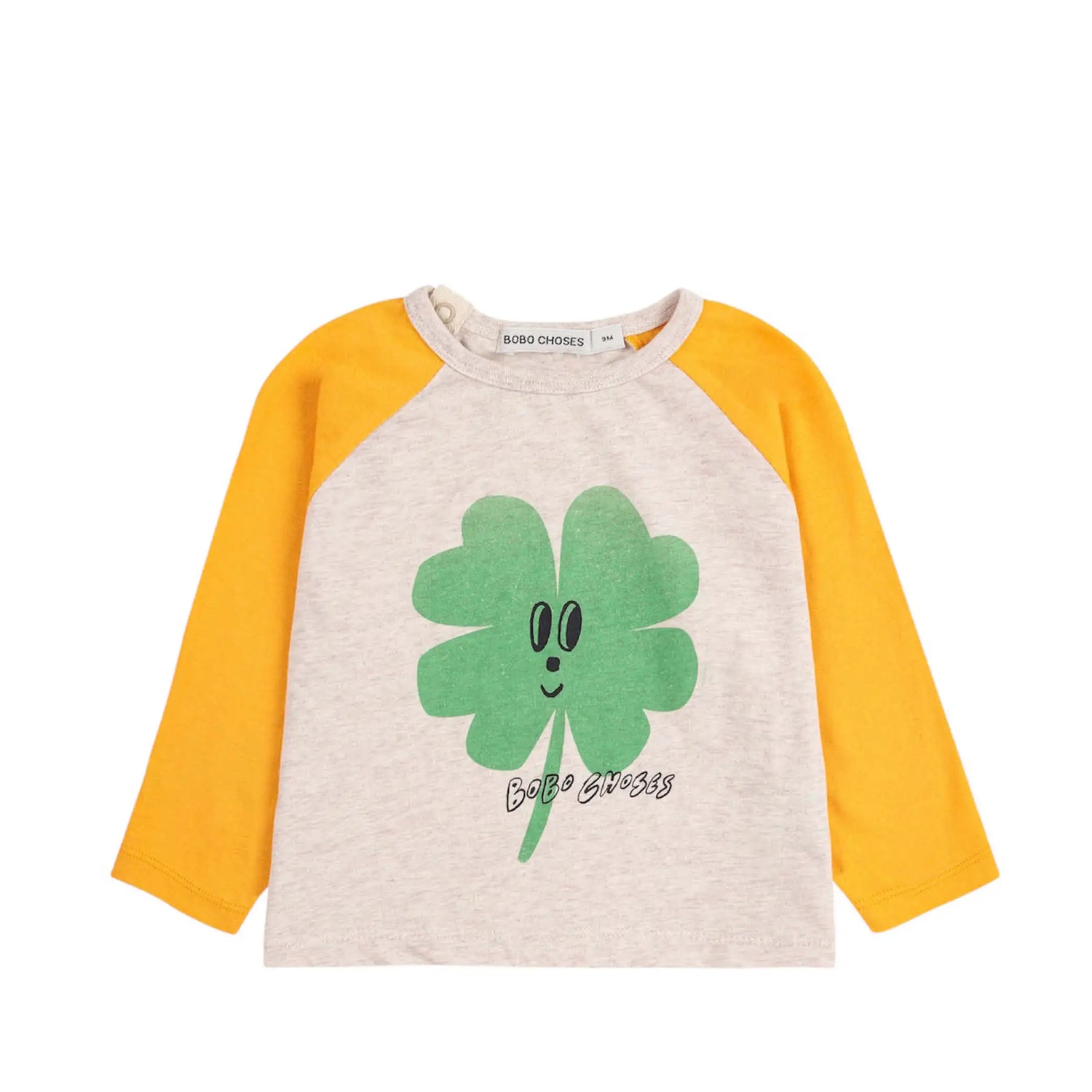 Langärmliges Baby T-Shirt Kleeblatt