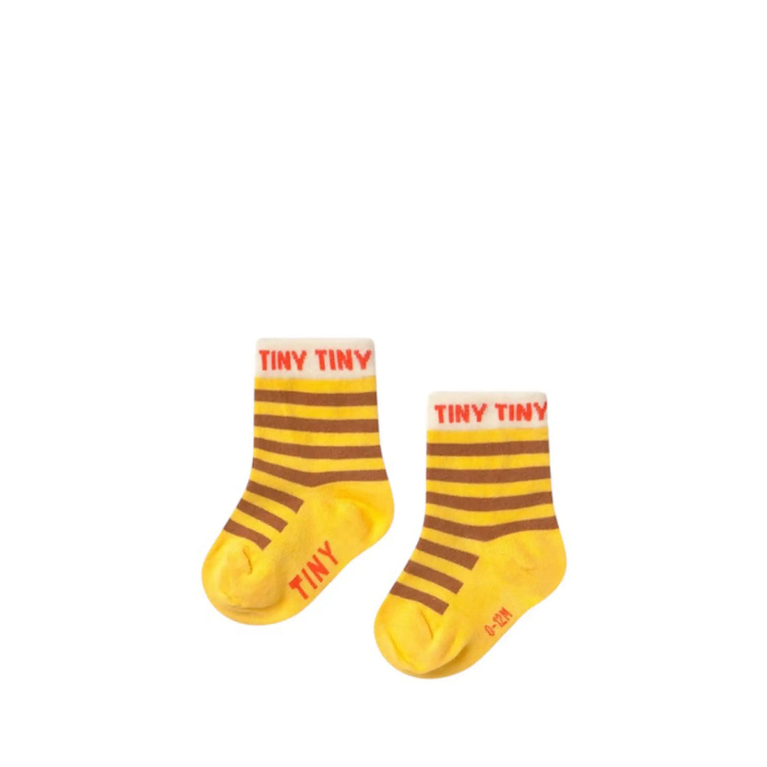 Gestreifte Socken in soft yellow/brown