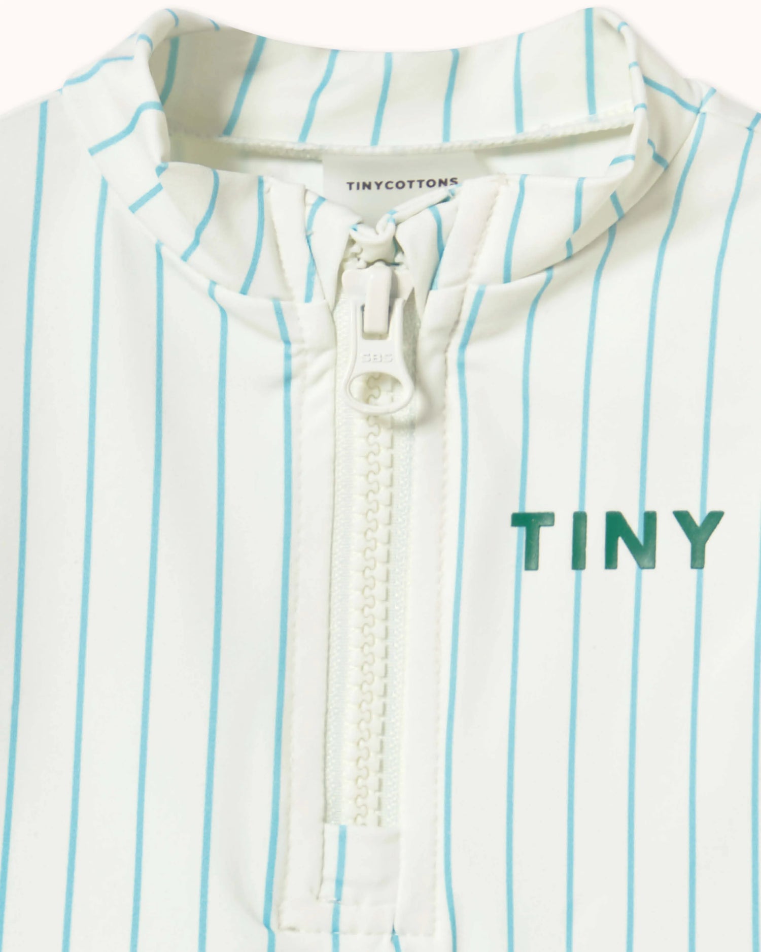 Baby Swim Tee in cyan striped