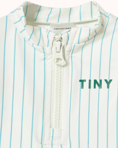 Baby Swim Tee in cyan striped