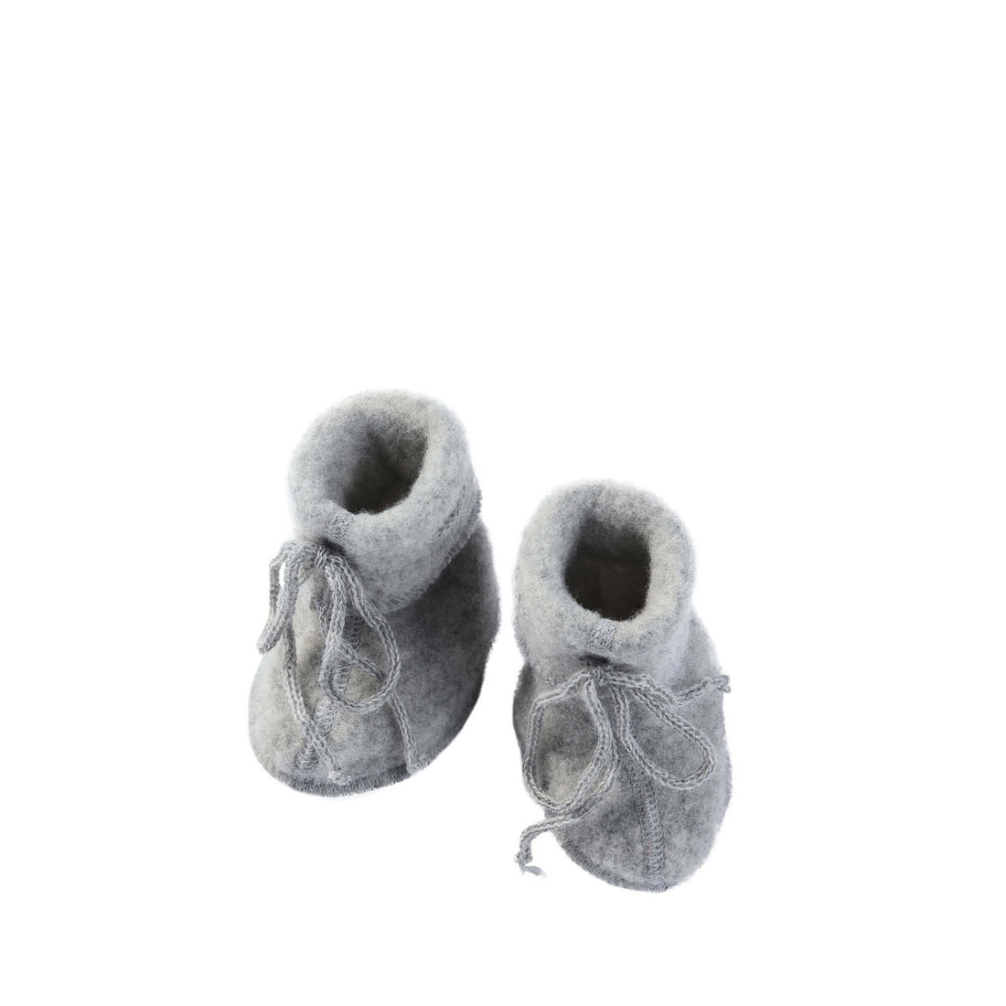 Chaussures pour bébé en laine gris chiné