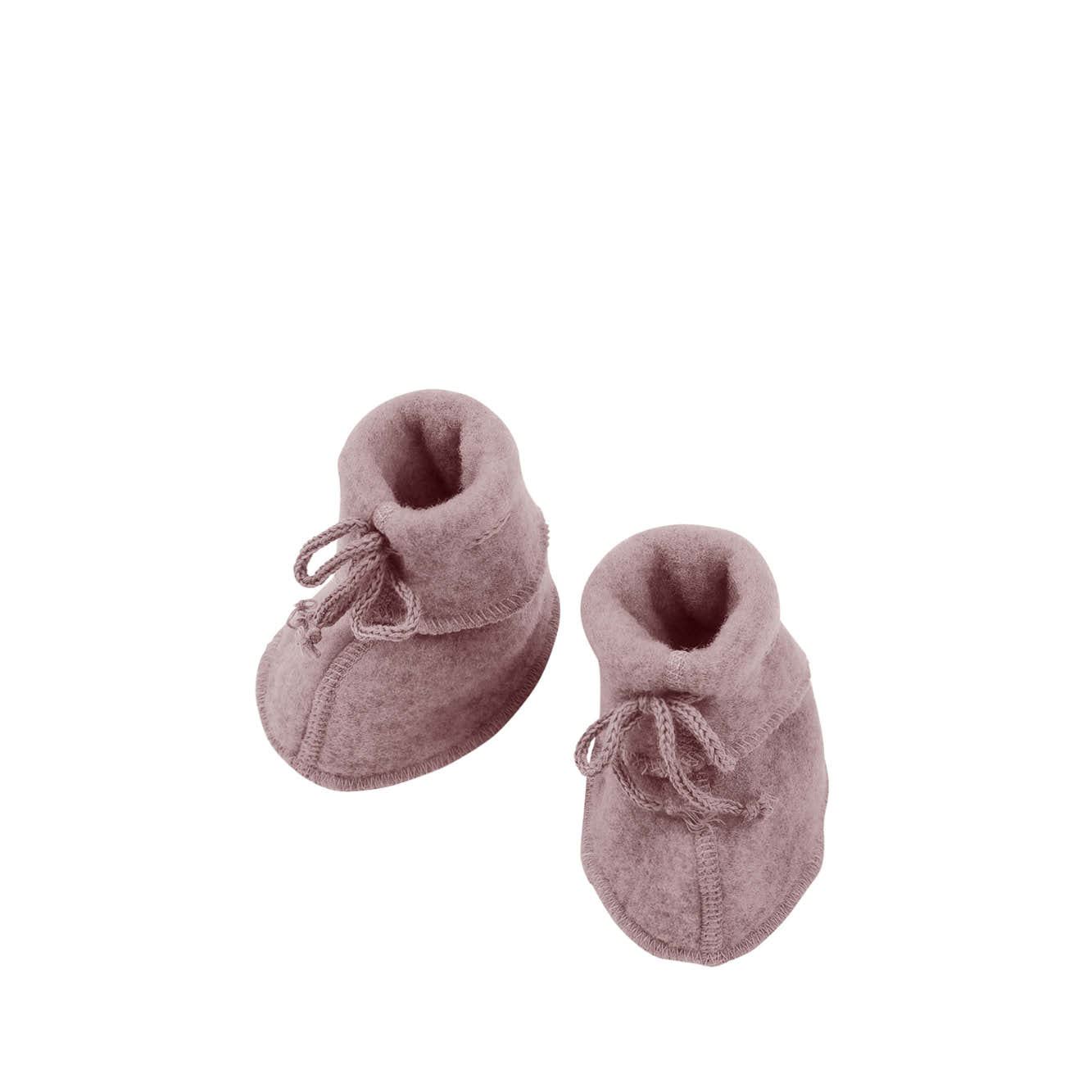 Wool Baby Booties in rosenholz melange