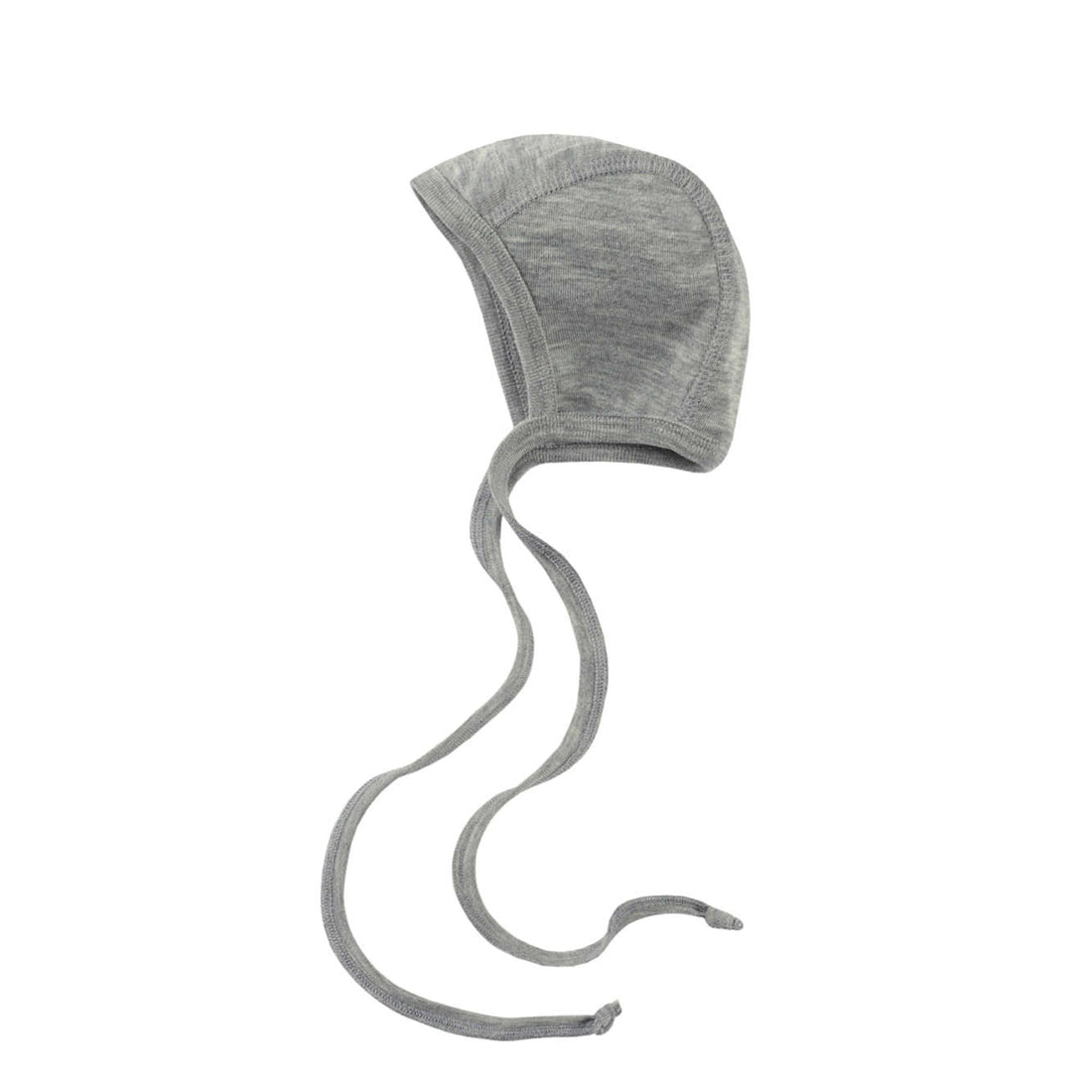 Bonnet pour bébé en laine/soie en mélange gris