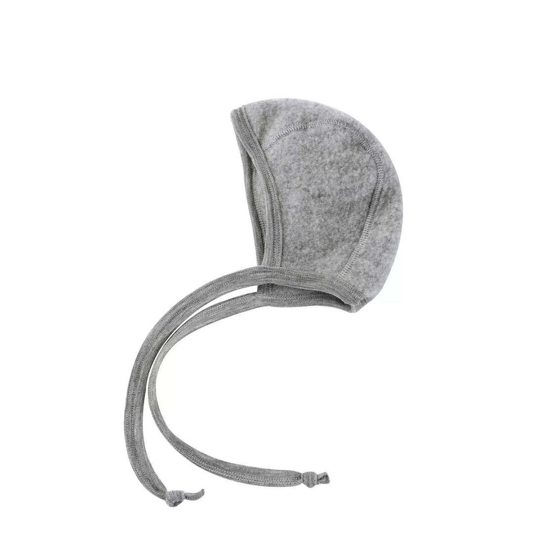 Bonnet pour bébé en laine gris chiné