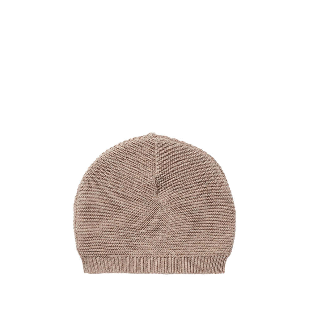 Baby Beanie in taupe melange