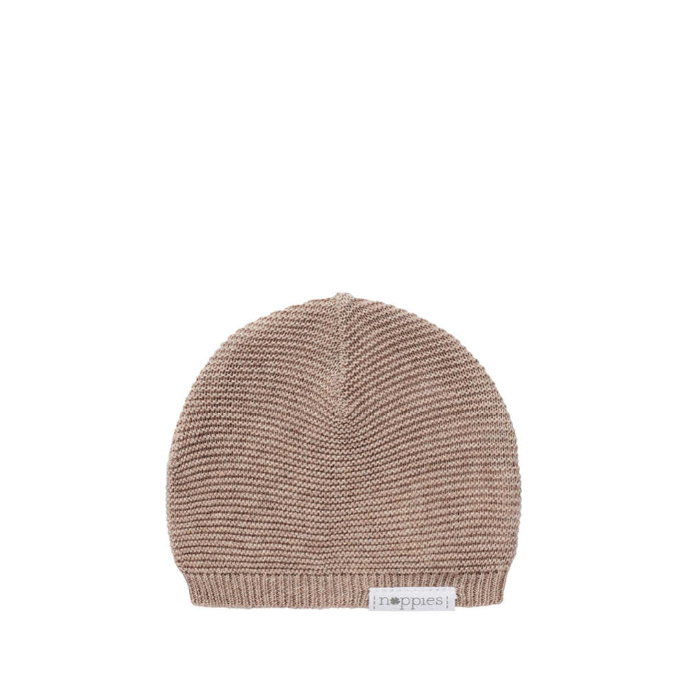 Baby Beanie in taupe melange