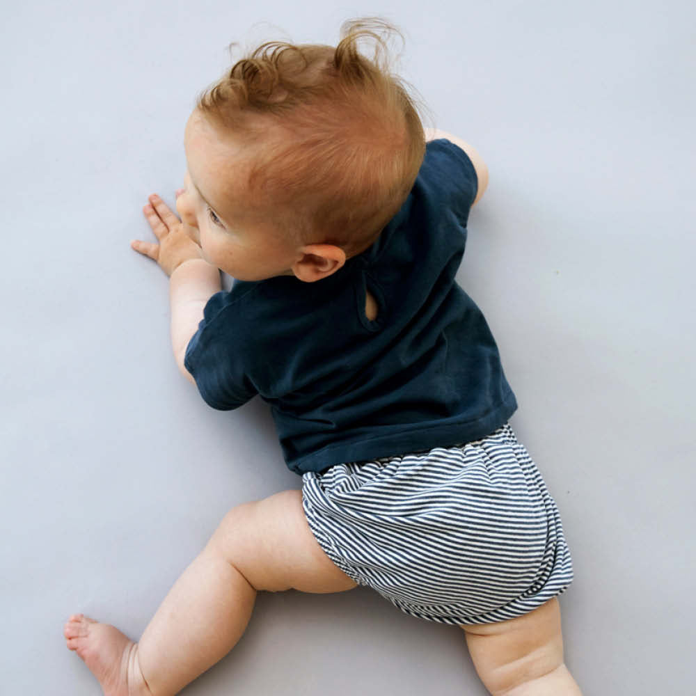 Bloomer bébé en bleu gris/crème