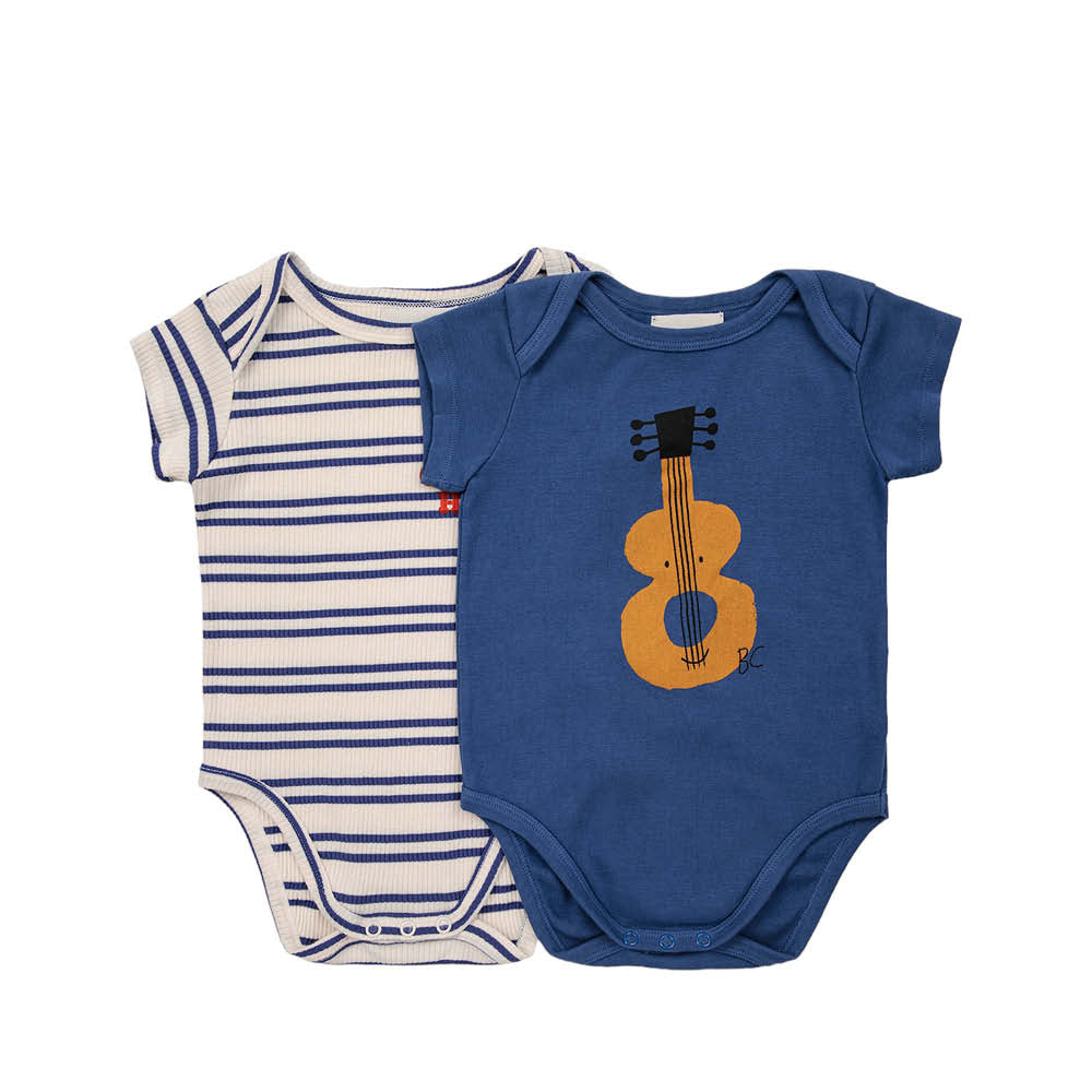 Kurzärmlige Baby Bodys im Gitarren mix