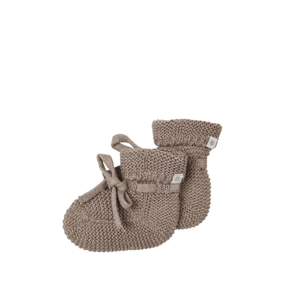 Chaussons pour bébé en mélange taupe