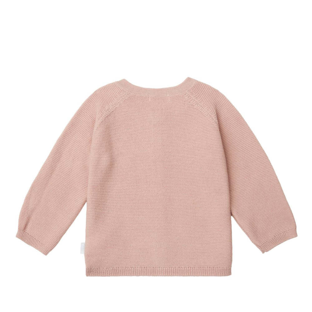 Cardigan bébé Naga en rose fumé