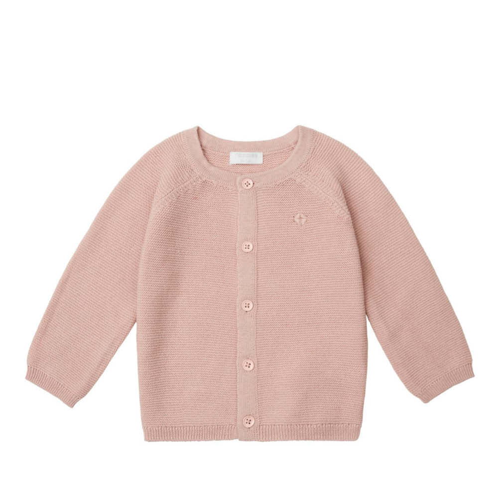 Cardigan bébé Naga en rose fumé