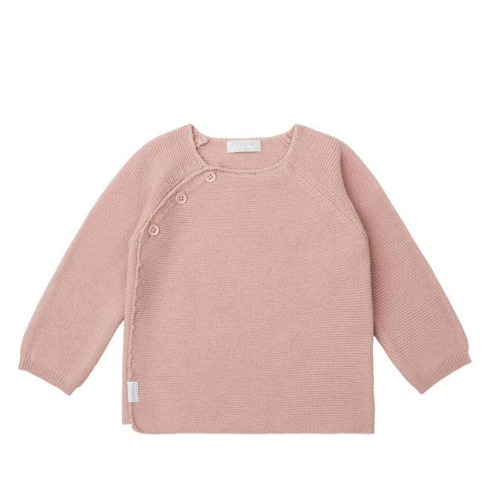 Cardigan bébé Pino en rose fumé