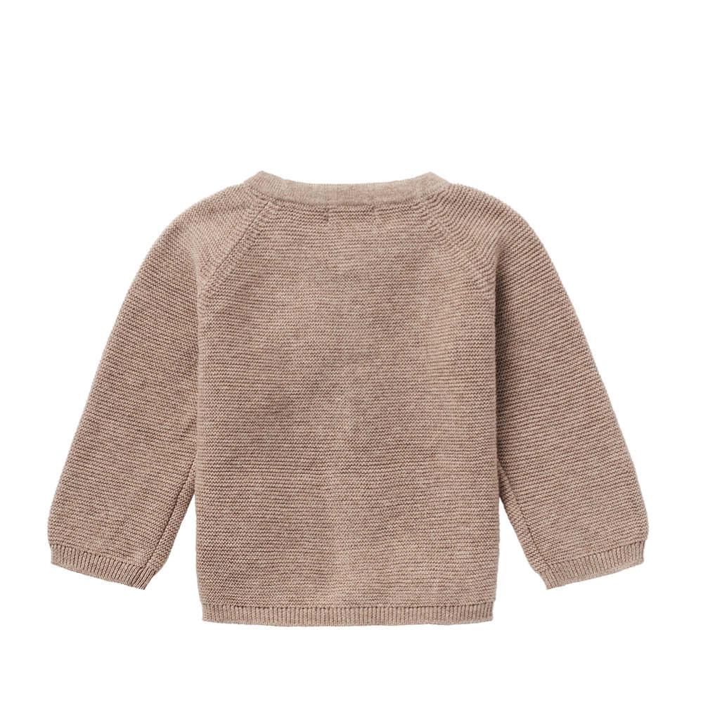 Cardigan bébé Naga en mélange taupe