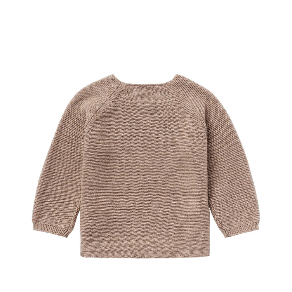Cardigan bébé Pino en taupe chiné