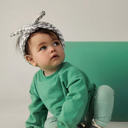 Baby Leggings in bright green/cream