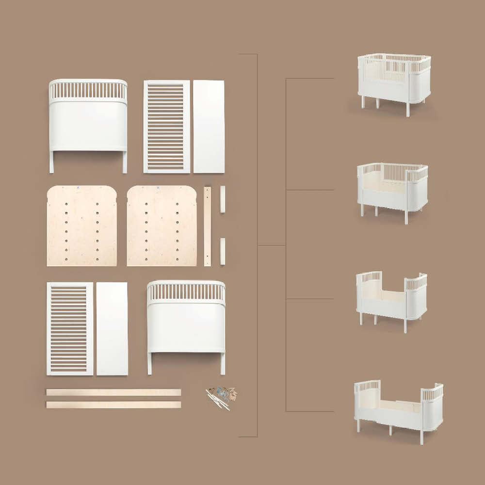 Baby &amp; Junior Bed in birchbark rose