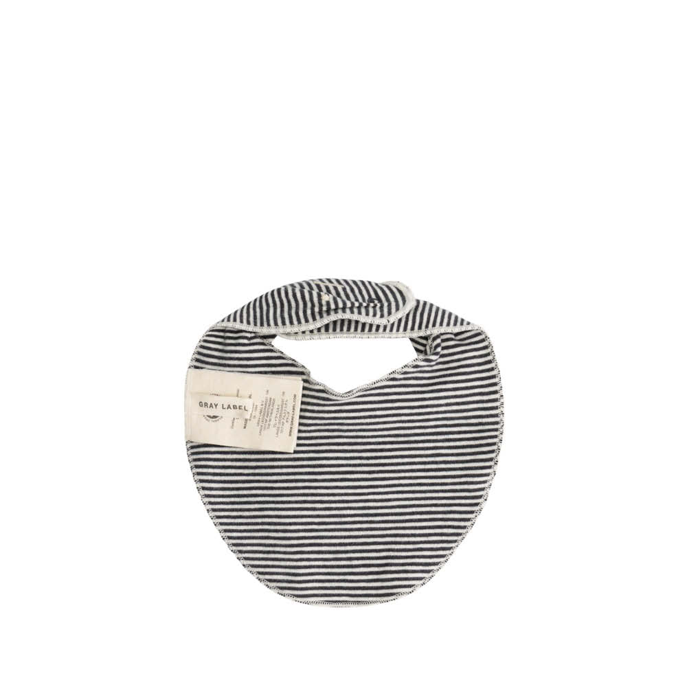 Bavoir en tissu pour bébé presque noir/crème