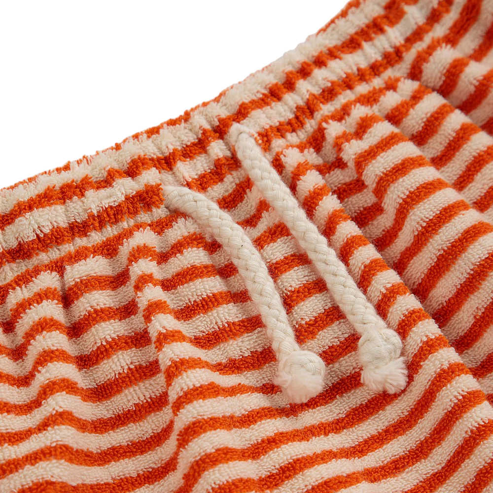 Baby Frottee-Leggings in orange gestreift
