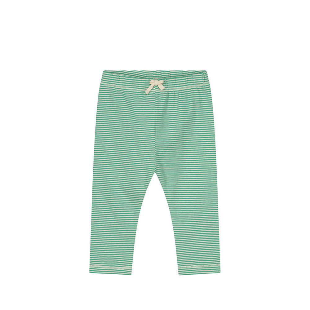 Baby Leggings in bright green/cream