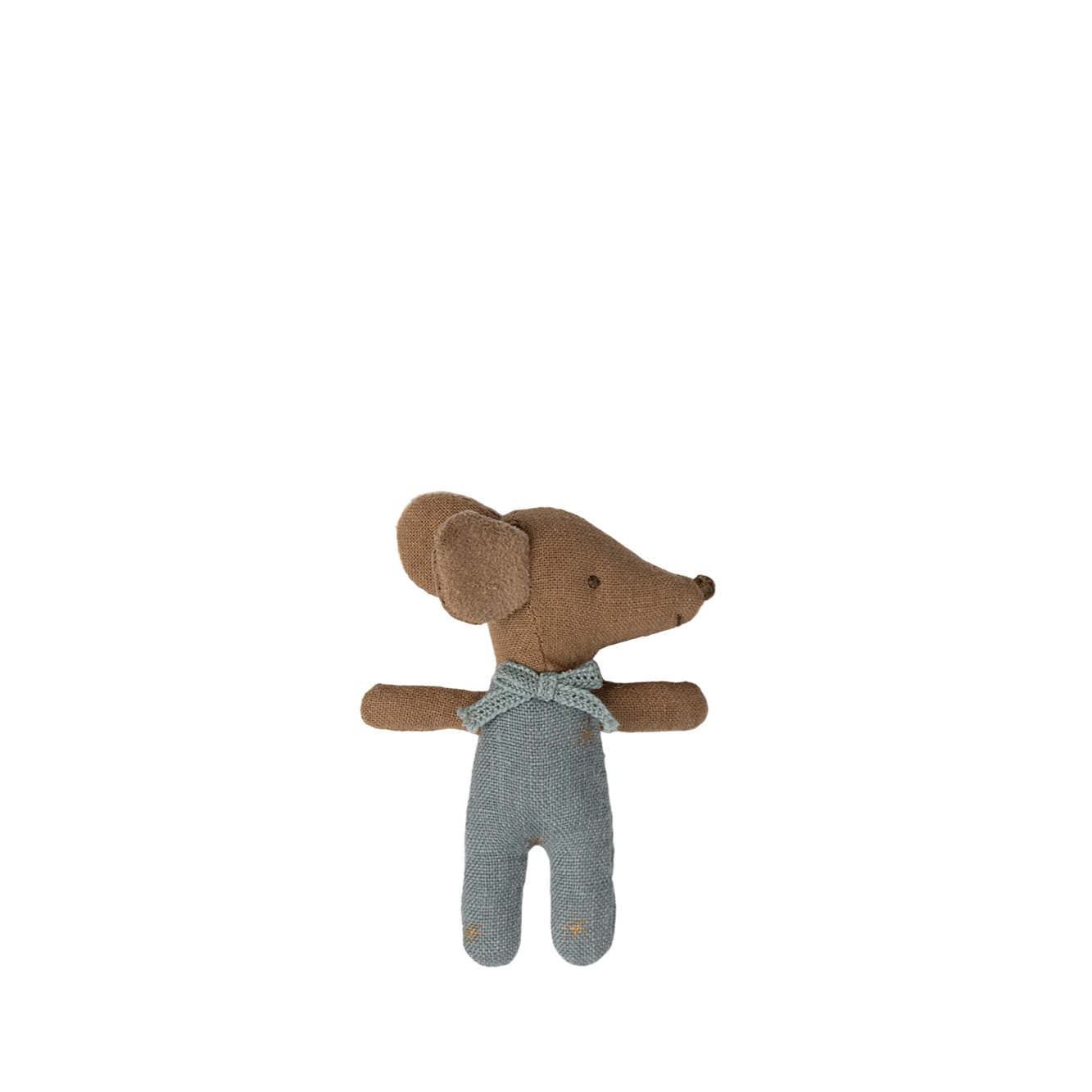 Baby Maus in blauer Steichholzschachtel