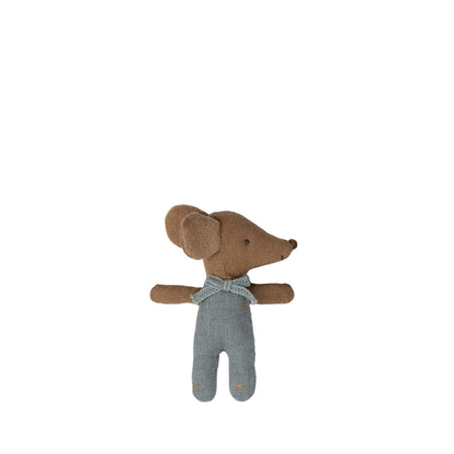 Baby Maus in blauer Steichholzschachtel