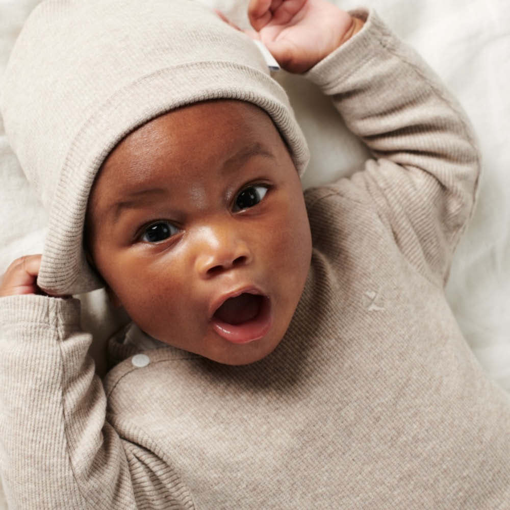 T-shirt bébé Natal en mélange taupe
