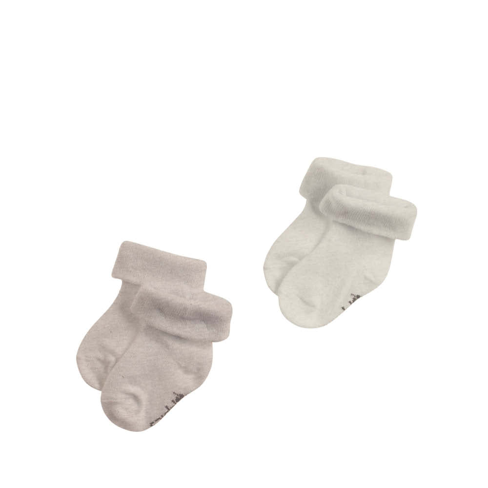 Chaussettes bébé en mélange taupe