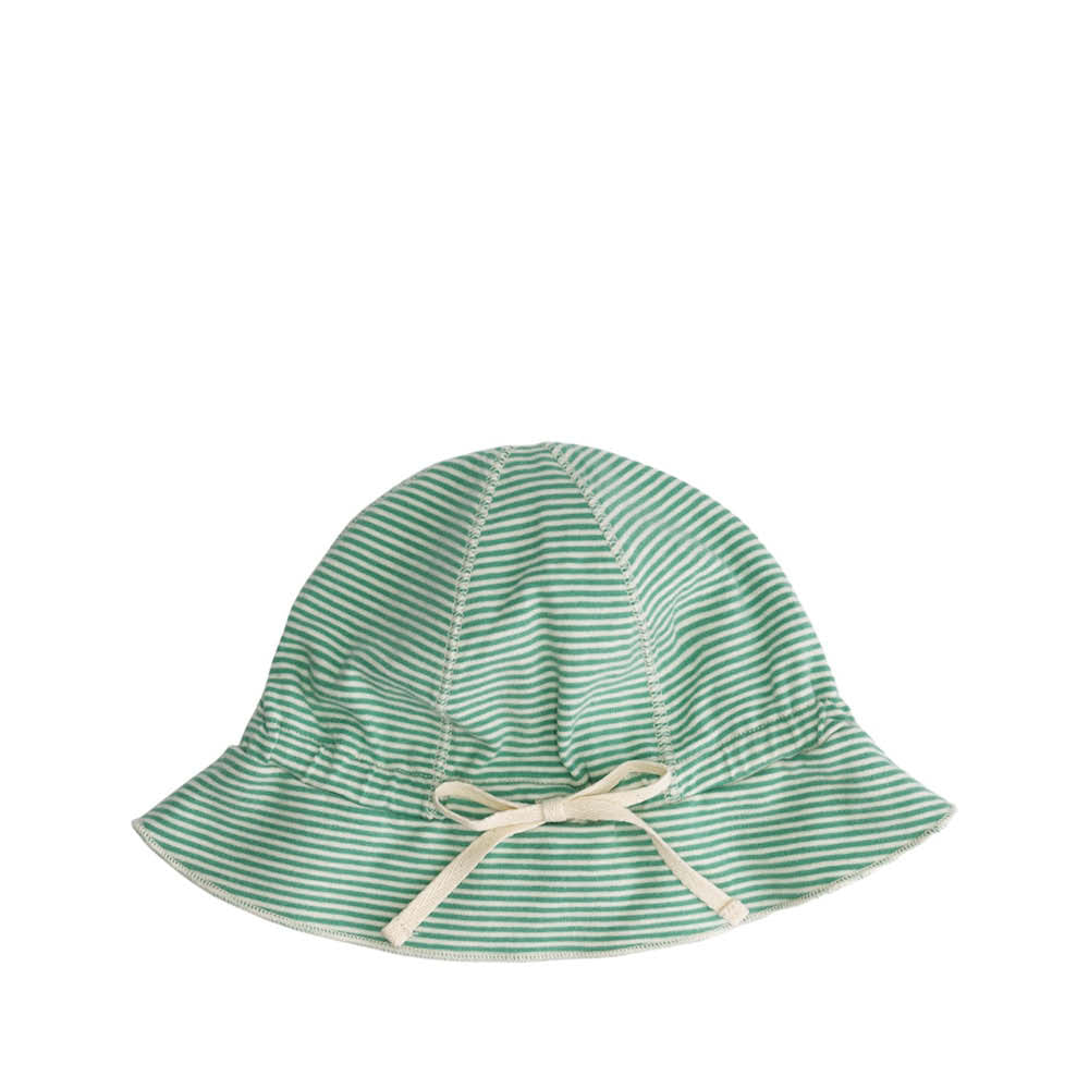 Chapeau de soleil pour bébé en vert vif/crème