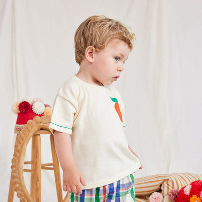 T-shirt tricoté pour bébé avec motif tomate