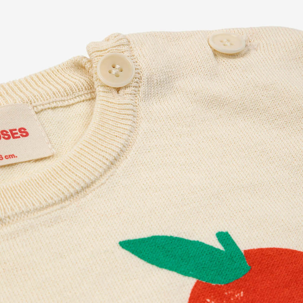 T-shirt tricoté pour bébé avec motif tomate