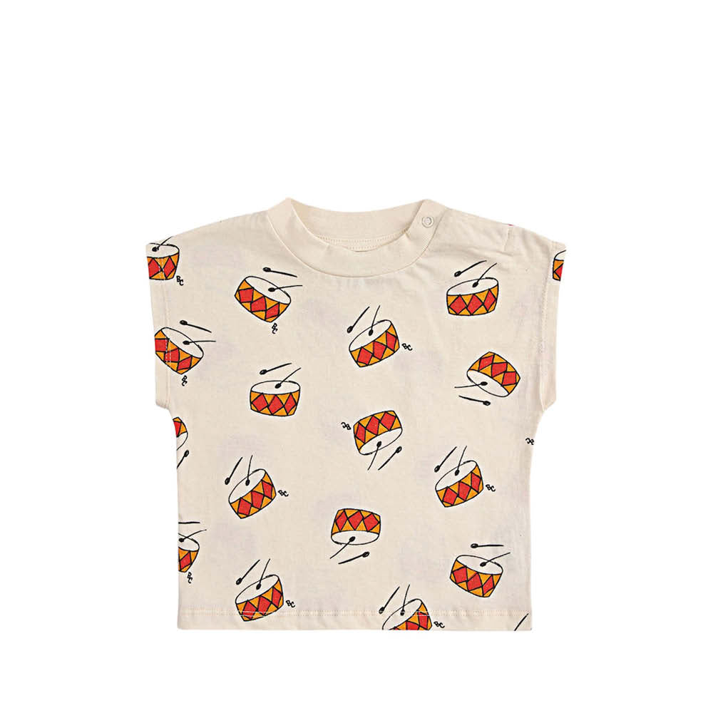 T-shirt sans manches pour bébé avec tambours