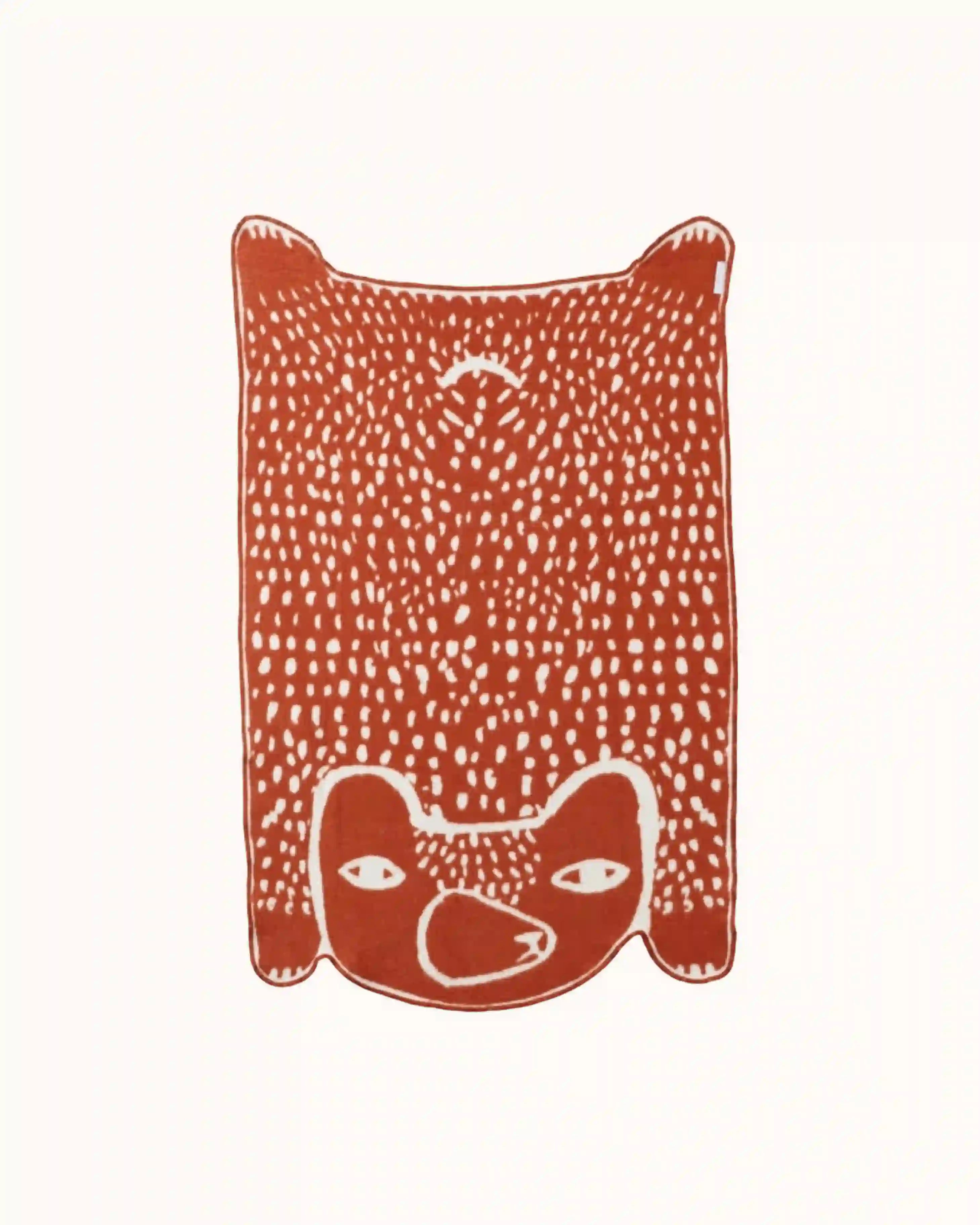 Wolldecke kleiner Bär in brown