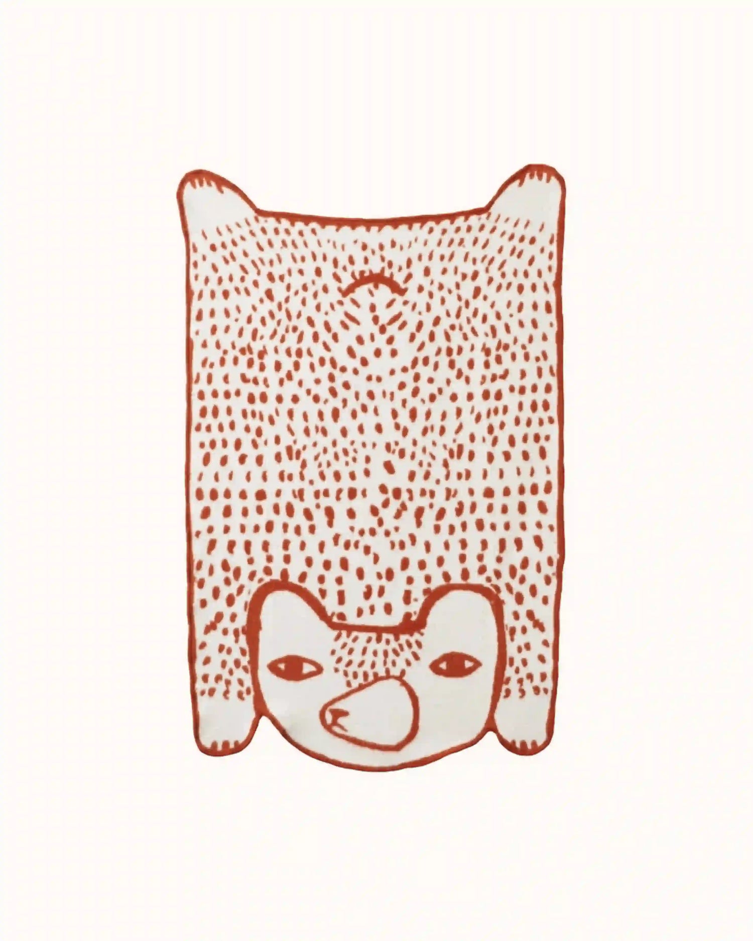 Wolldecke kleiner Bär in brown