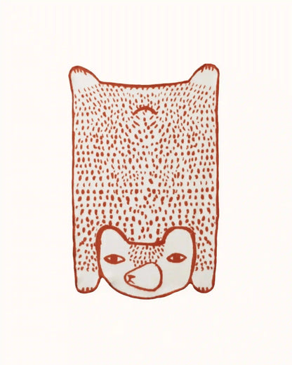 Wolldecke kleiner Bär in brown