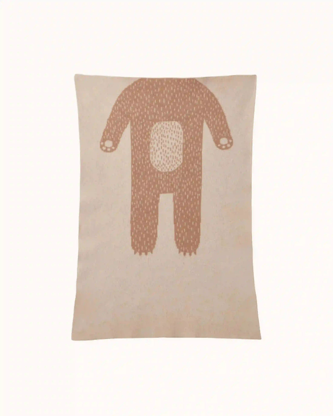 Wolldecke Bär in oatmeal &amp; brown