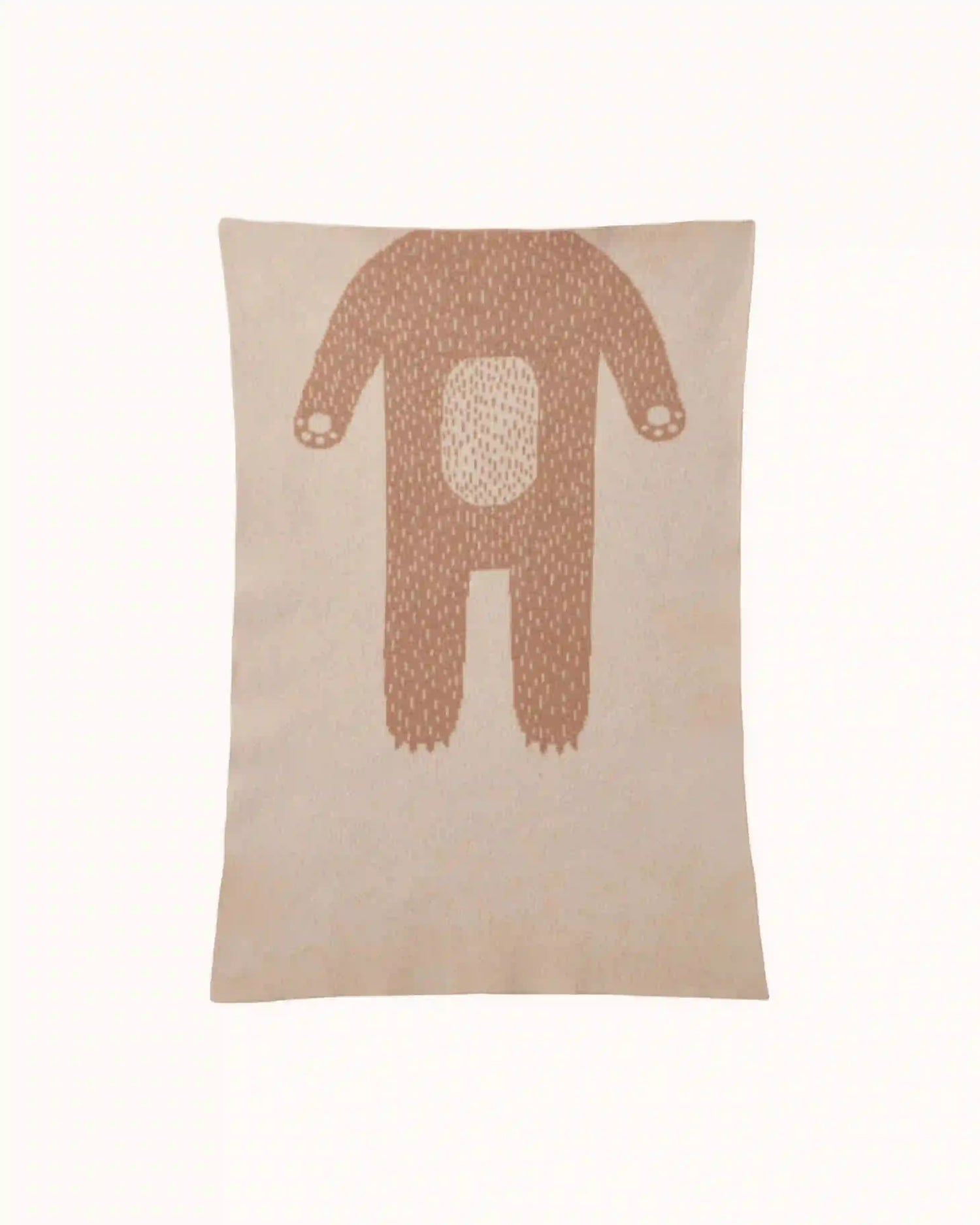 Knitted baby blanket in milk