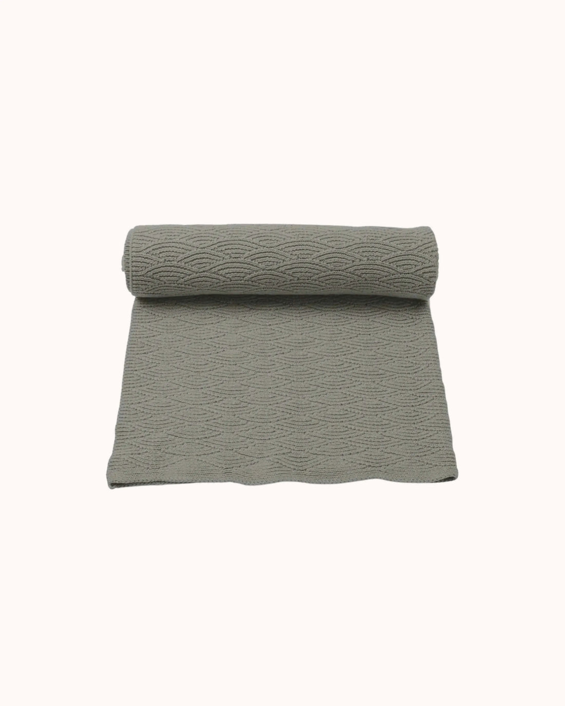 Baby Blanket Pointelle in mulled basil