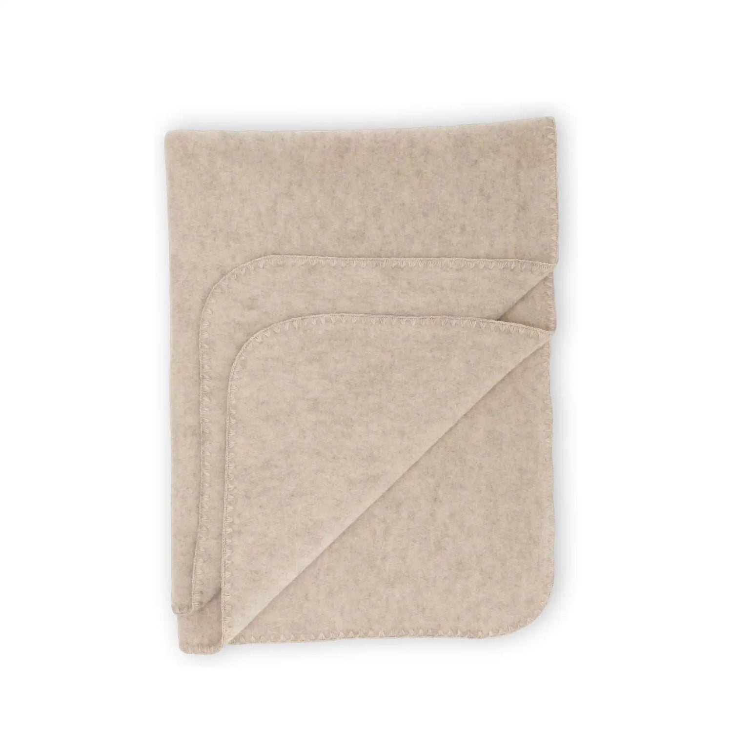 Babydecke aus Wolle in sand melange