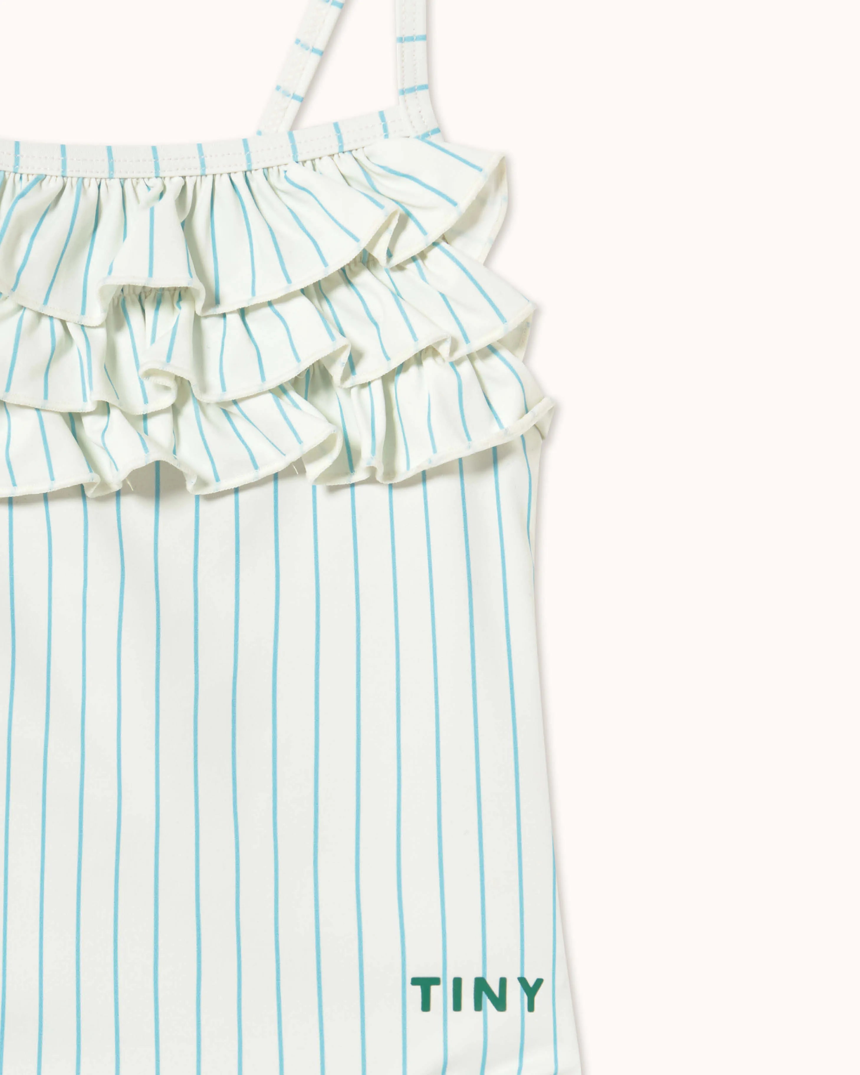 Swimsuit in cyan striped