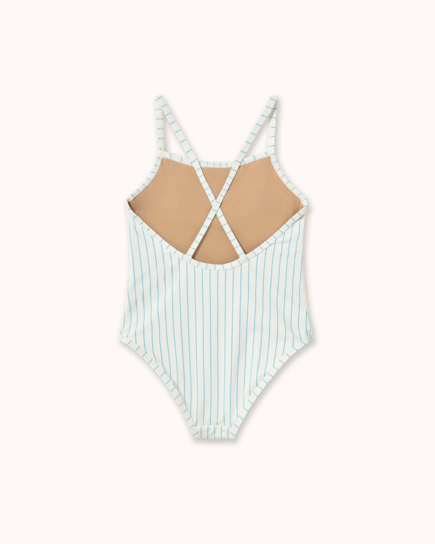 Swimsuit in cyan striped