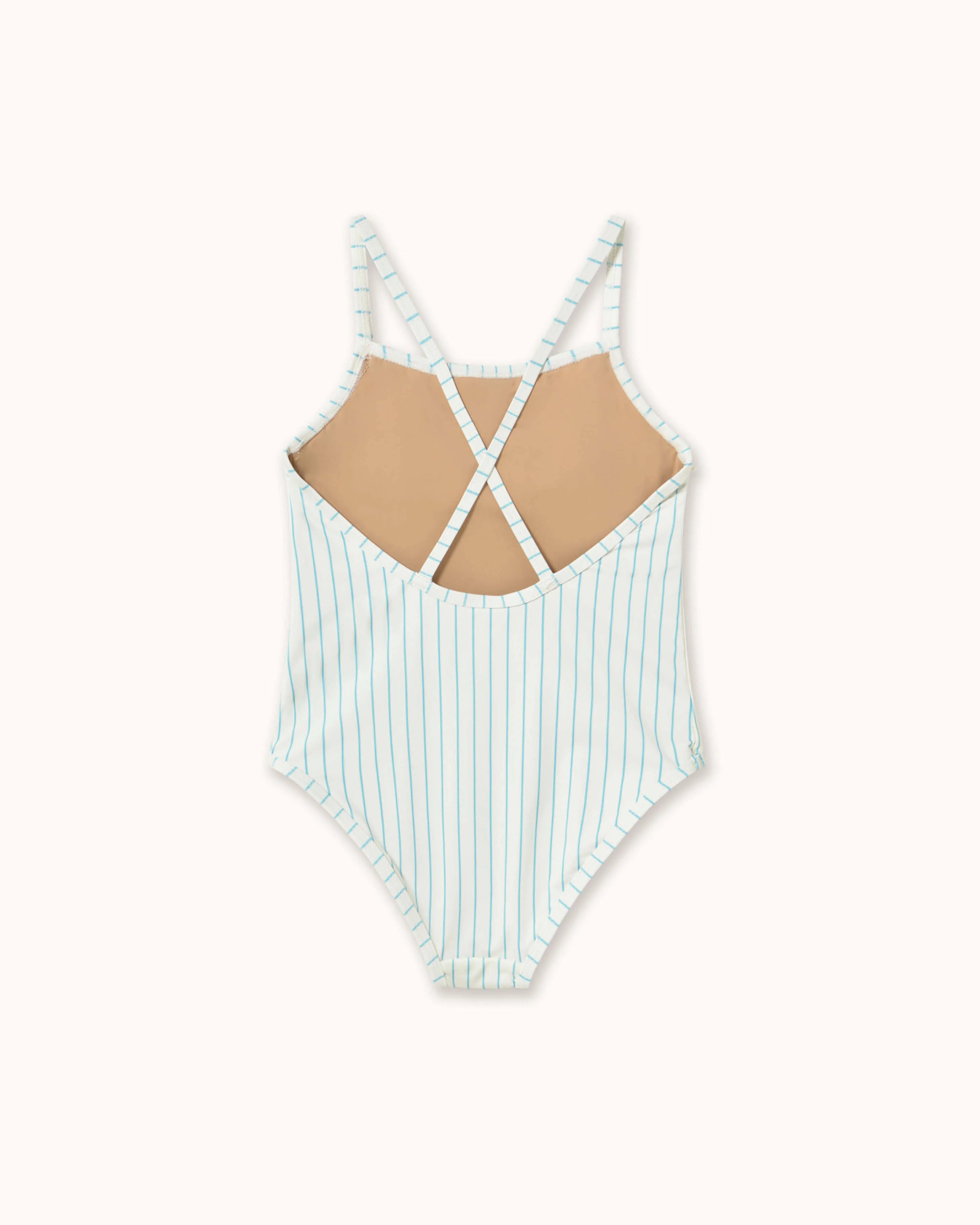 Swimsuit in cyan striped