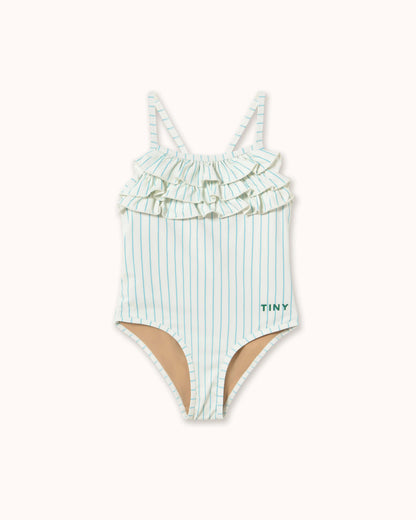 Swimsuit in cyan striped