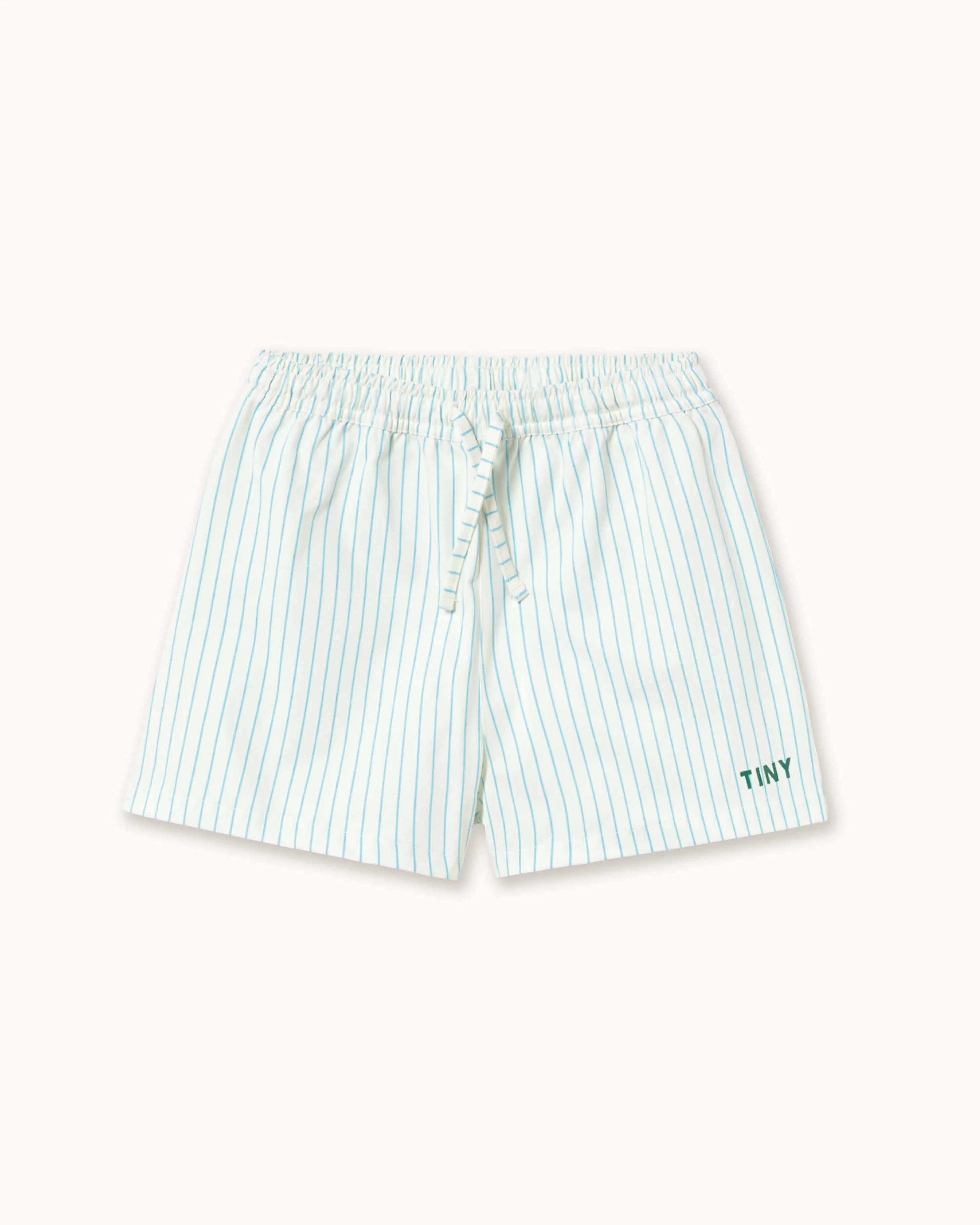 Swim Trunks in cyan striped