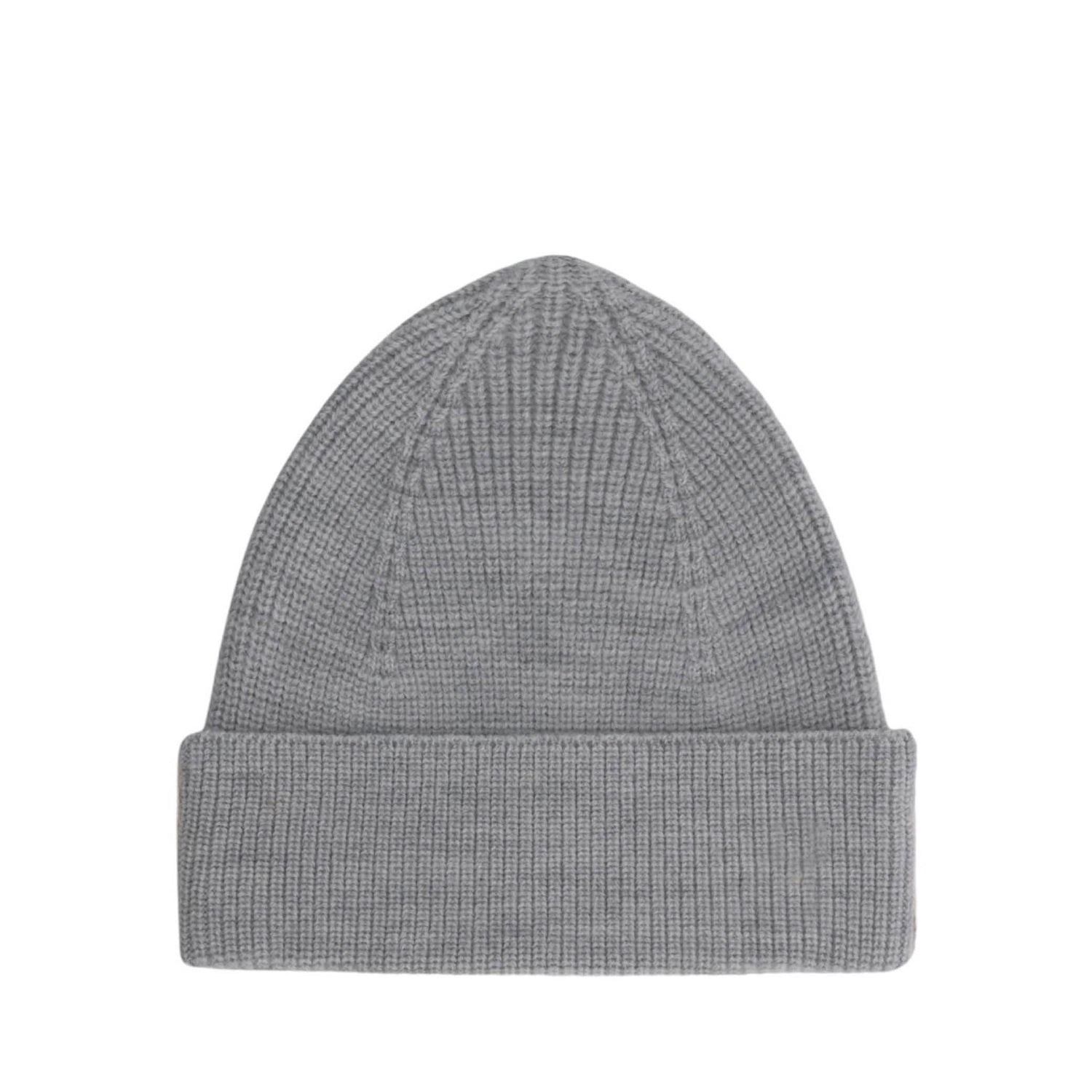 Knitted Beanie in grey melange