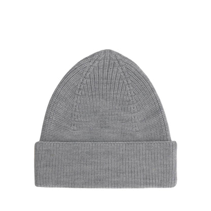 Knitted Beanie in grey melange