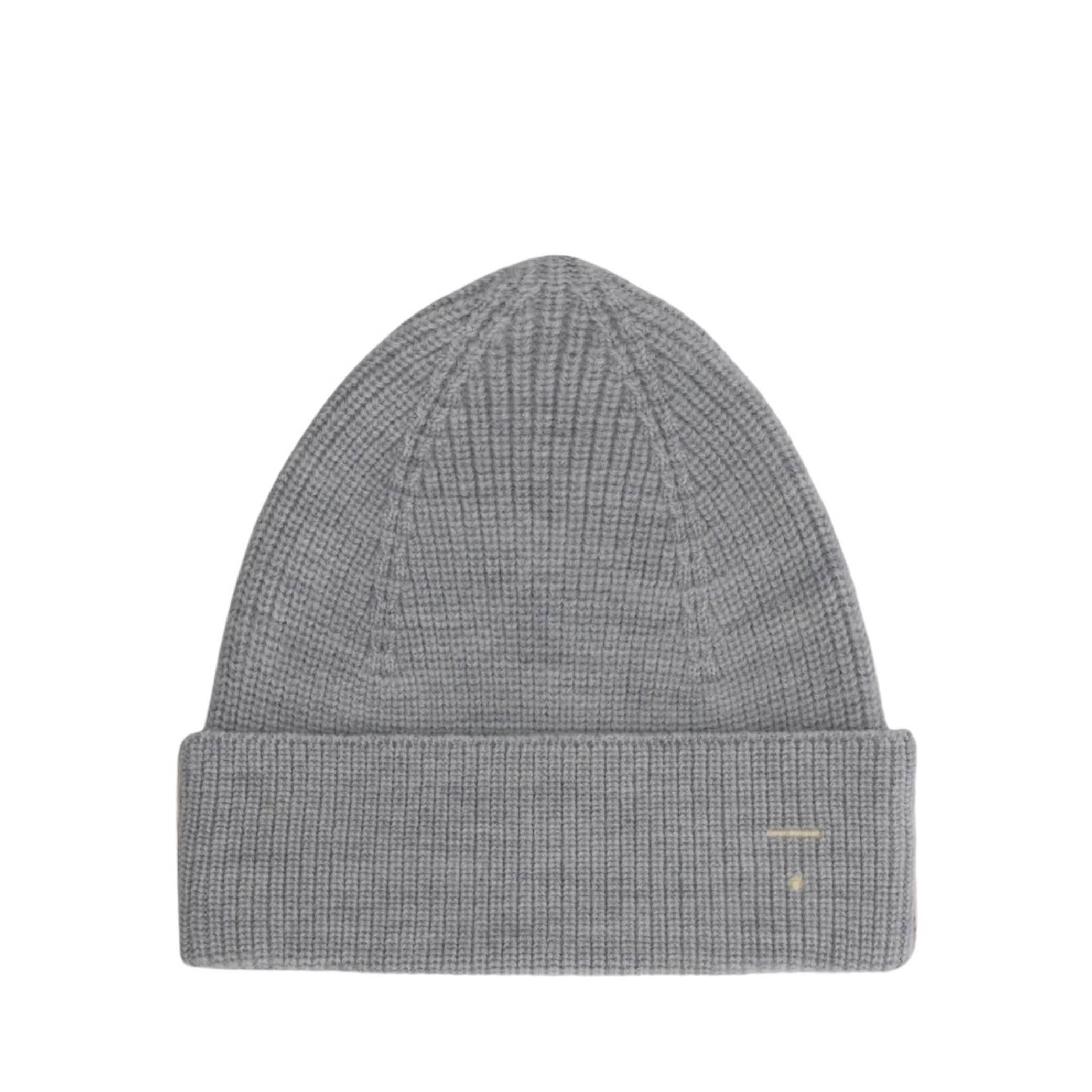 Knitted Beanie in grey melange